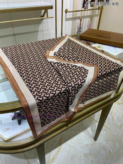 The new Burberry B letter long scarf with double-sided same color printing is recommended fogtfejtti - Image 7