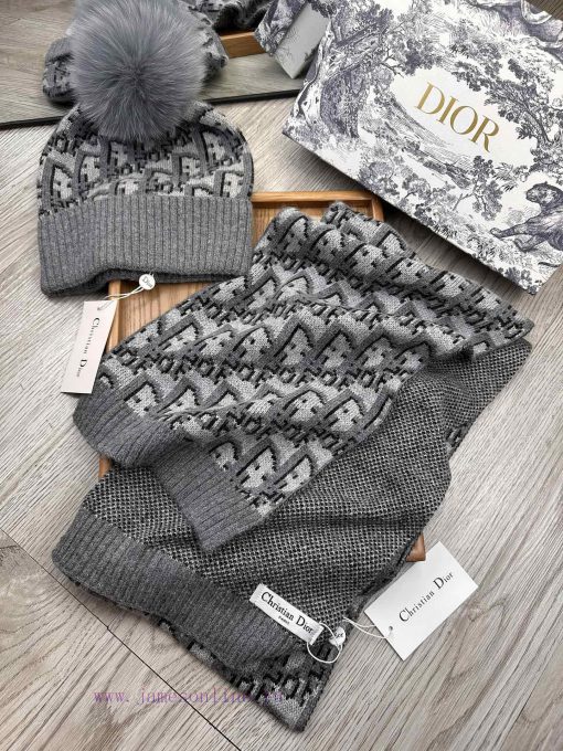 D Home Wool Set Hat - With Fox Hair Ball Classic Set Hat Scarf Material 70% Wool 30% Rabbit 54j30qjc - Image 5