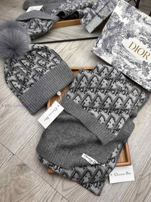 D Home Wool Set Hat - With Fox Hair Ball Classic Set Hat Scarf Material 70% Wool 30% Rabbit 54j30qjc - Image 6