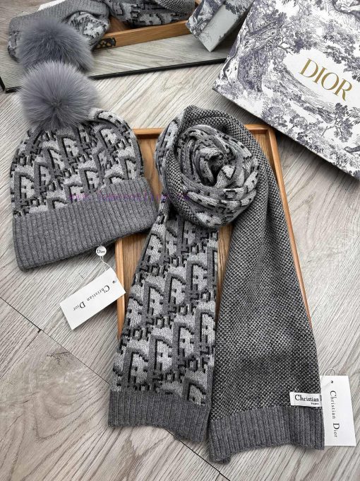 D Home Wool Set Hat - With Fox Hair Ball Classic Set Hat Scarf Material 70% Wool 30% Rabbit 54j30qjc - Image 7
