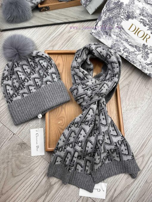 D Home Wool Set Hat - With Fox Hair Ball Classic Set Hat Scarf Material 70% Wool 30% Rabbit 54j30qjc - Image 9