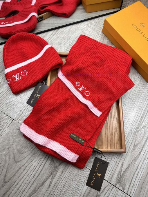 L Family Two Piece Set - Wool Set Hat Classic Set Hat Scarf 70% Wool+30% Rabbit Hair Warm an6485a7q1 - Image 4