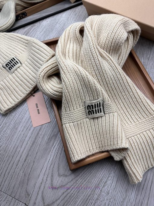 Miu Miu wool set hat classic set hat scarf warm and super comfortable~Winter girl's anti-agia5igvnfu - Image 10