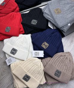 Loewe wool set hat classic set hat scarf material 70% wool 30% rabbit hair warm and super co9p8svlzt