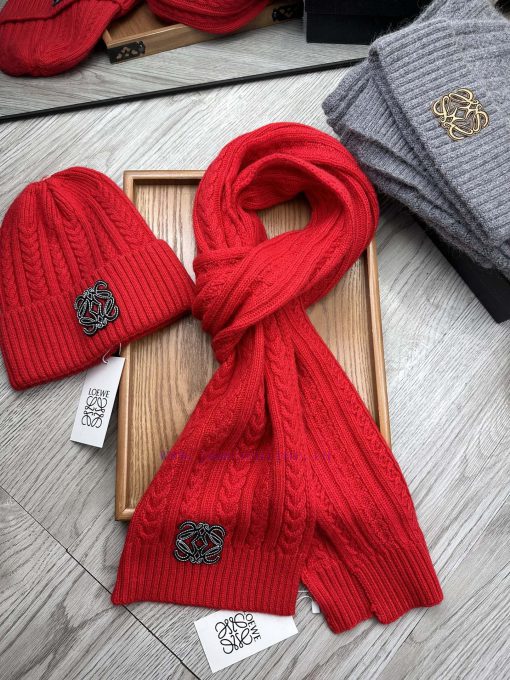 Loewe wool set hat classic set hat scarf material 70% wool 30% rabbit hair warm and super co9p8svlzt - Image 9