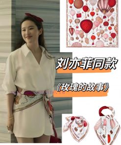 The Story of L Family Rose: Liu Yifei's Same Style LV Hot Air Balloon Square Towel is Reallyjhln45zj