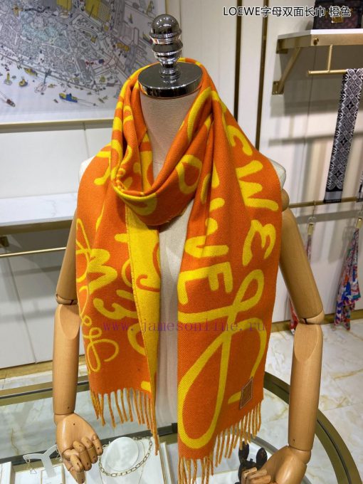 Beef LW color blocked cashmere long scarf 🧶 LOEWE 2023 The early autumn series has released d4a5h1w0 - Image 7