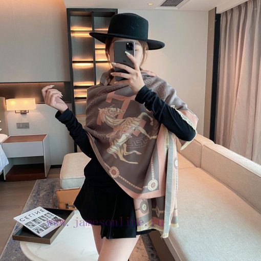 Hermes autumn and winter cashmere scarf, exclusively for WeChat business, live streaming, su3qnl5k4w - Image 3