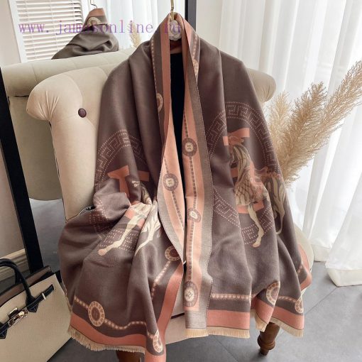 Hermes autumn and winter cashmere scarf, exclusively for WeChat business, live streaming, su3qnl5k4w - Image 4