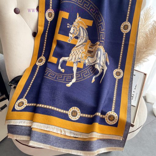 Hermes autumn and winter cashmere scarf, exclusively for WeChat business, live streaming, su3qnl5k4w - Image 8