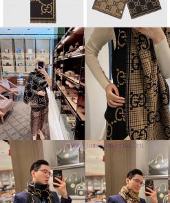Gucci's new autumn and winter collection features GG fashionable retro double-sided wool scaoor4tnv6