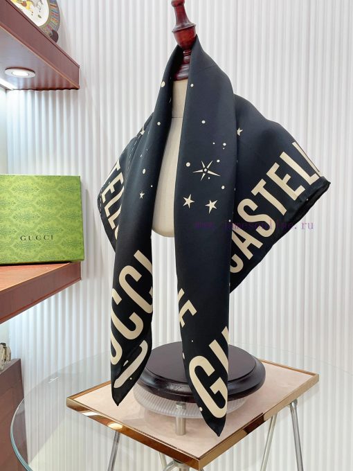 Be sure to start quickly with G's new Constellation print 90. This canvas twill silk scarf i3jezg2bi - Image 10