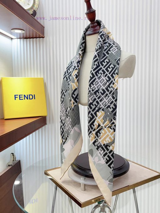 Fendi's latest flagship F-color letter 90 silk small square scarf is a perfect match for botvampz2a6 - Image 8