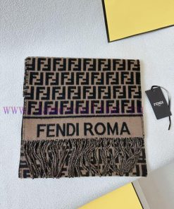 FEN/DIFF logo cashmere fringe long scarf official website updated synchronously, blended jacgeousil1