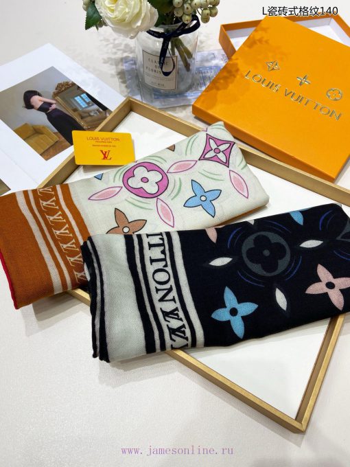 Sincere praise for the Lvjia L tile style plaid 140 cashmere square scarf. The Graphic Tile 603z24xw - Image 3