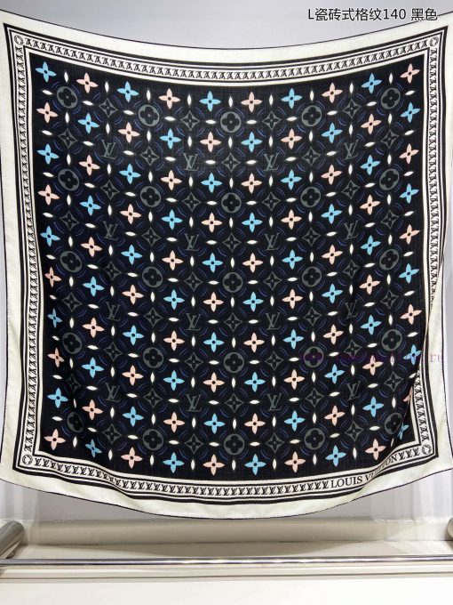 Sincere praise for the Lvjia L tile style plaid 140 cashmere square scarf. The Graphic Tile 603z24xw - Image 4