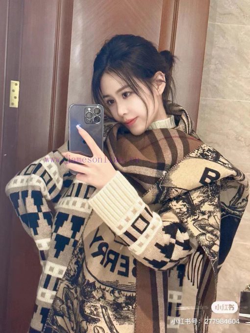Hot selling item, Bur Warrior Knight double-sided shawl, with various beautiful designs, haiv84fysek - Image 2