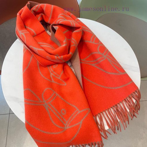 Hermes Casaque Entrelacs Equestres Scarf ️ This cashmere scarf features delicate contrastinggd4bye8z - Image 9