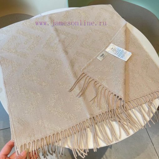 FENDI's new double F tassel cashmere long scarf features extremely comfortable low saturatiorl6cuxsv - Image 4