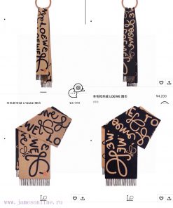 Loewe 2022, Loewe Graffiti Double sided Scarf, Unisex Loewe Super Beautiful New Scarf, Highl12ym3nlg