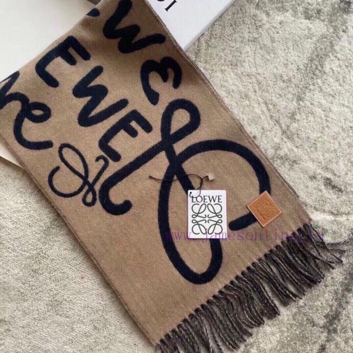 Loewe 2022, Loewe Graffiti Double sided Scarf, Unisex Loewe Super Beautiful New Scarf, Highl12ym3nlg - Image 7