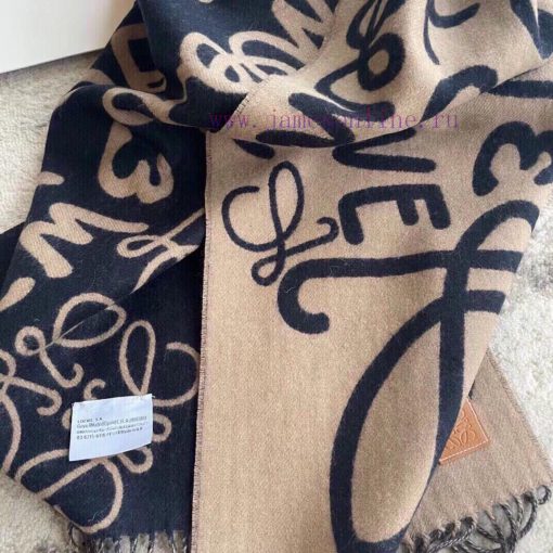 Loewe 2022, Loewe Graffiti Double sided Scarf, Unisex Loewe Super Beautiful New Scarf, Highl12ym3nlg - Image 10