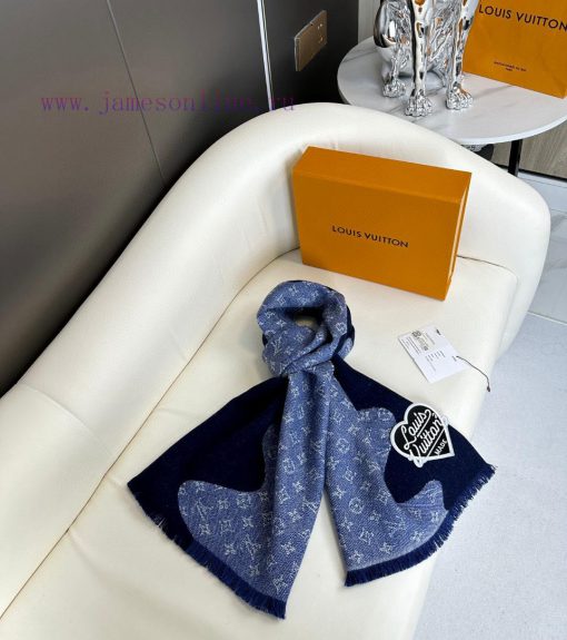 The Nigo co branded denim blue scarf, which is not a market imitation knit and is popular algajx1zuw - Image 7