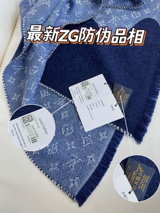 The Nigo co branded denim blue scarf, which is not a market imitation knit and is popular algajx1zuw - Image 10