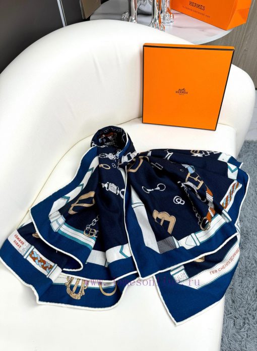 In 2025, the synchronized Hermes double-sided and color jumping horse 140 top-level silk casih1dsjxh - Image 6
