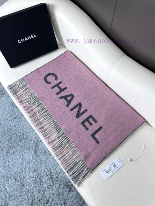 Chanel Granny Cashmere Double sided Purple Natural Color and Deep Grey Transitional Gradiento92wtgl1 - Image 5