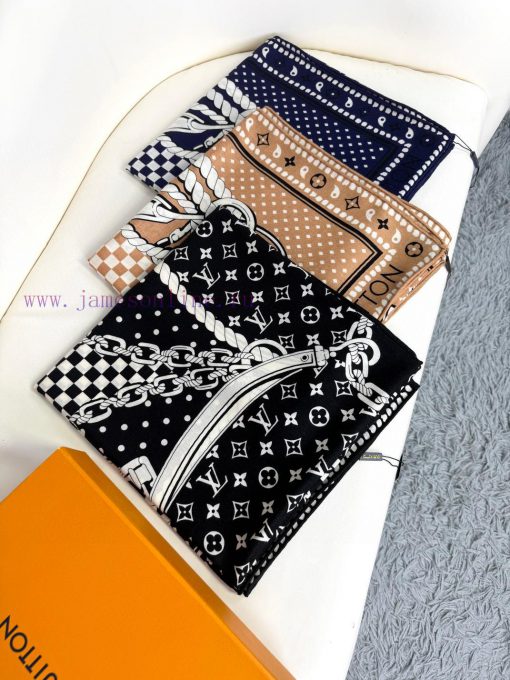 2025 Lv140 top-level velvet double-sided same color Sailor Bandana Square velvet square scarfuauu45e - Image 10