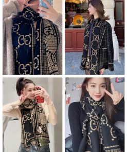 High quality Gucci checkered large G wool scarf | Another autumn and winter Rocket piece Cla2o72v416