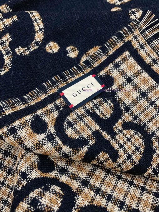 High quality Gucci checkered large G wool scarf | Another autumn and winter Rocket piece Cla2o72v416 - Image 10