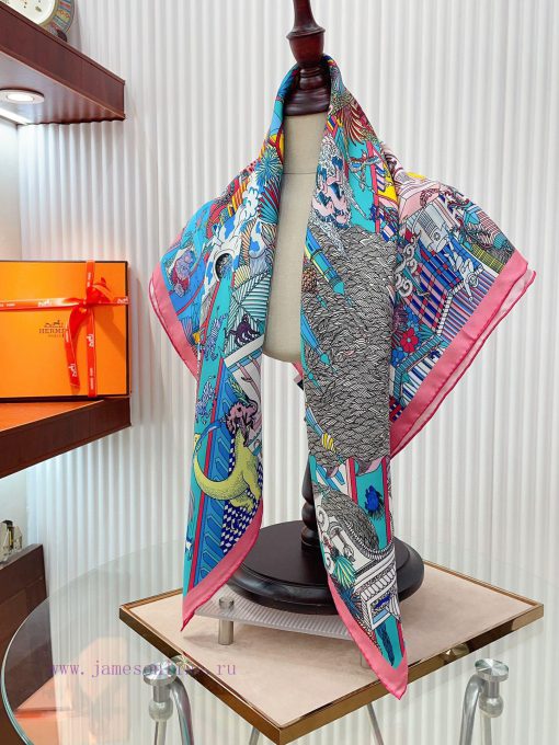 HERMES recommends the Animal City 90 silk square scarf, which looks great when you buy a newxtnnfeoi - Image 10
