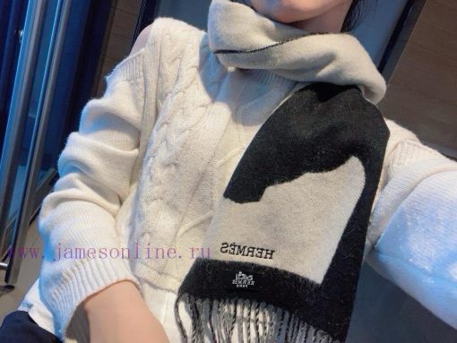 Herm è s 2023 hot item to H compact cashmere scarf made of 100% cashmereJunma incorporates t52dwzki7 - Image 2