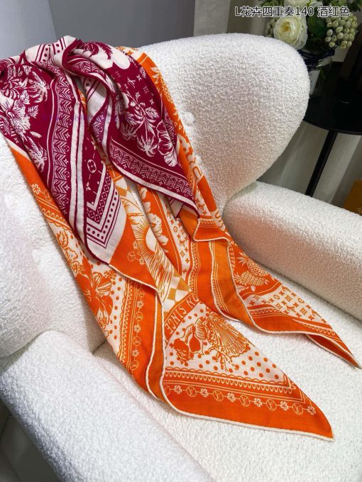 Cashmere Square Scarf Sincerely Praises L Flower Quartet 140Four For One Square Scarf interp8bxv2pla - Image 9