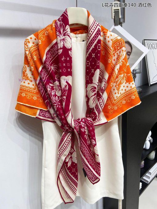 Cashmere Square Scarf Sincerely Praises L Flower Quartet 140Four For One Square Scarf interp8bxv2pla - Image 11