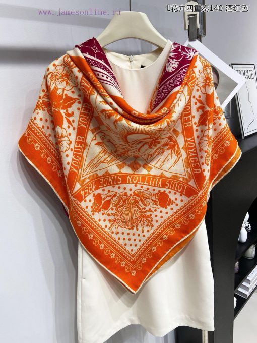 Cashmere Square Scarf Sincerely Praises L Flower Quartet 140Four For One Square Scarf interp8bxv2pla - Image 12