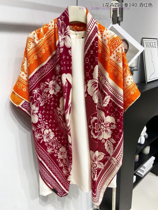 Cashmere Square Scarf Sincerely Praises L Flower Quartet 140Four For One Square Scarf interp8bxv2pla - Image 13