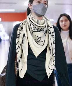 High end customized Chanel double-sided same color cashmere square scarf, Chanel card double04akc7zk