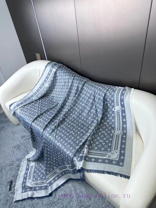 Buying the latest STUDDY DENIM MONOGRAM shawl with extremely comfortable protein fiber and wsu2ypc1g - Image 5