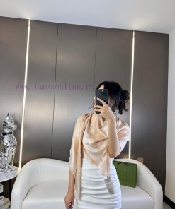 G Home GG Gold Thread Jacquard Shawl 140 Square Scarf, dazzling to the extreme, a must-have 8161qne7
