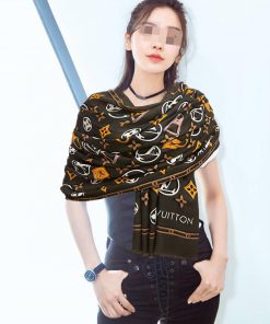 New L Home 2024 Sincere Praise Double sided Ring Velvet Long Scarf Real Sincere Beauty Shawly3hrkkdy