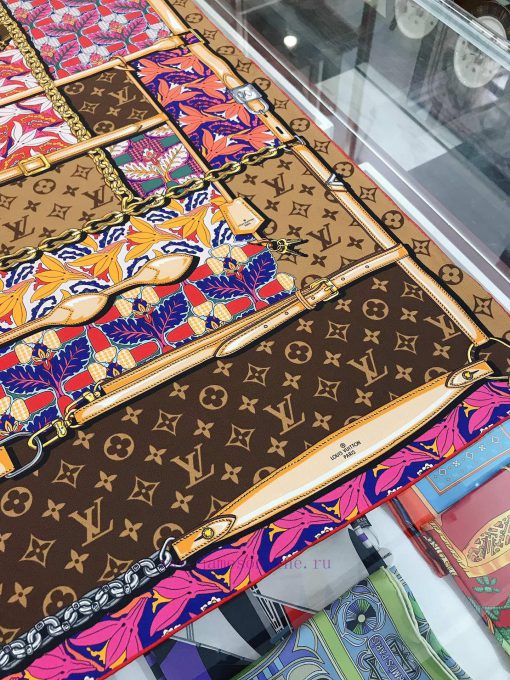 LV has launched a new 90 square scarf The Confidential Garden silk handkerchief features a f7hljfnaj - Image 6