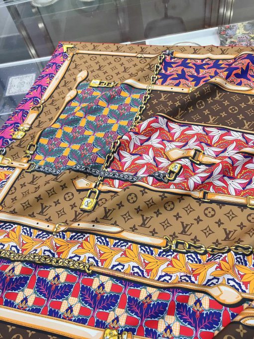 LV has launched a new 90 square scarf The Confidential Garden silk handkerchief features a f7hljfnaj - Image 8