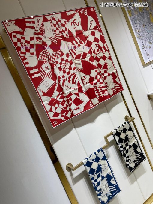 The new Chanel graphic combination of 90 silk square scarves is recommended for VIP customeri3gmm1k8 - Image 4