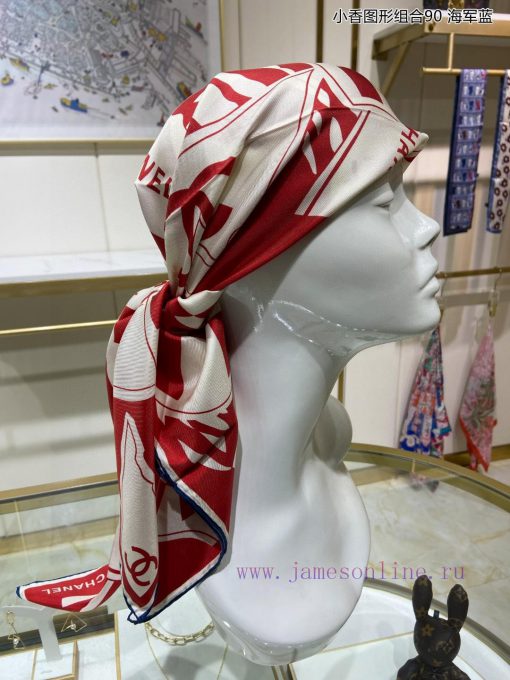 The new Chanel graphic combination of 90 silk square scarves is recommended for VIP customeri3gmm1k8 - Image 6