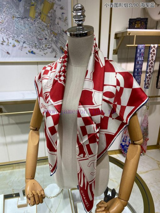 The new Chanel graphic combination of 90 silk square scarves is recommended for VIP customeri3gmm1k8 - Image 8