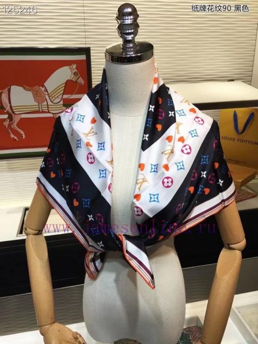Donkey Family Card Pattern 90 Small Square Towel, reinterpreted with Louis Vuitton Monogram my00mvza - Image 2
