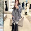 CD Jacquard Logo Printed Cloak Material 57% Kashmir Imported Cashmere 43% Wool Fabric Size 17xrdcus7